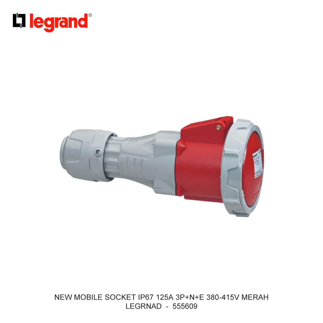 NEW MOBILE SOCKET IP67 125A 3P+N+E 380-415V RED