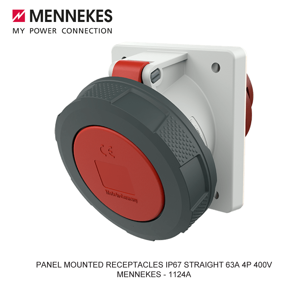 PANEL MOUNTED RECEPTACLES IP67 STRAIGHT 63A 4P 400V