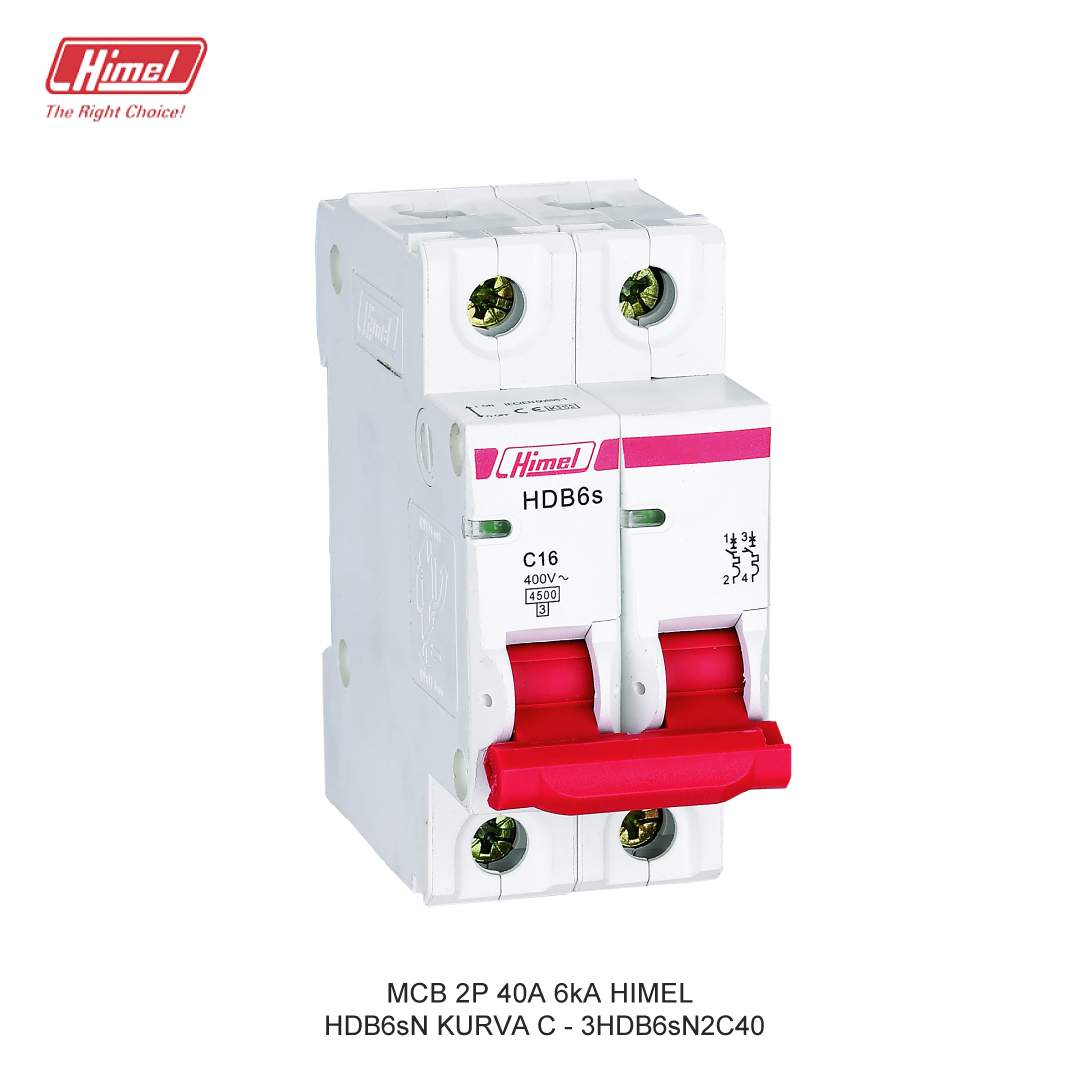 MCB HIMEL HDB6sN C 2P 40A 6kA