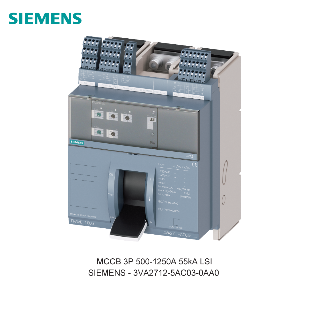 MCCB 3P 500-1250A 55kA LSI