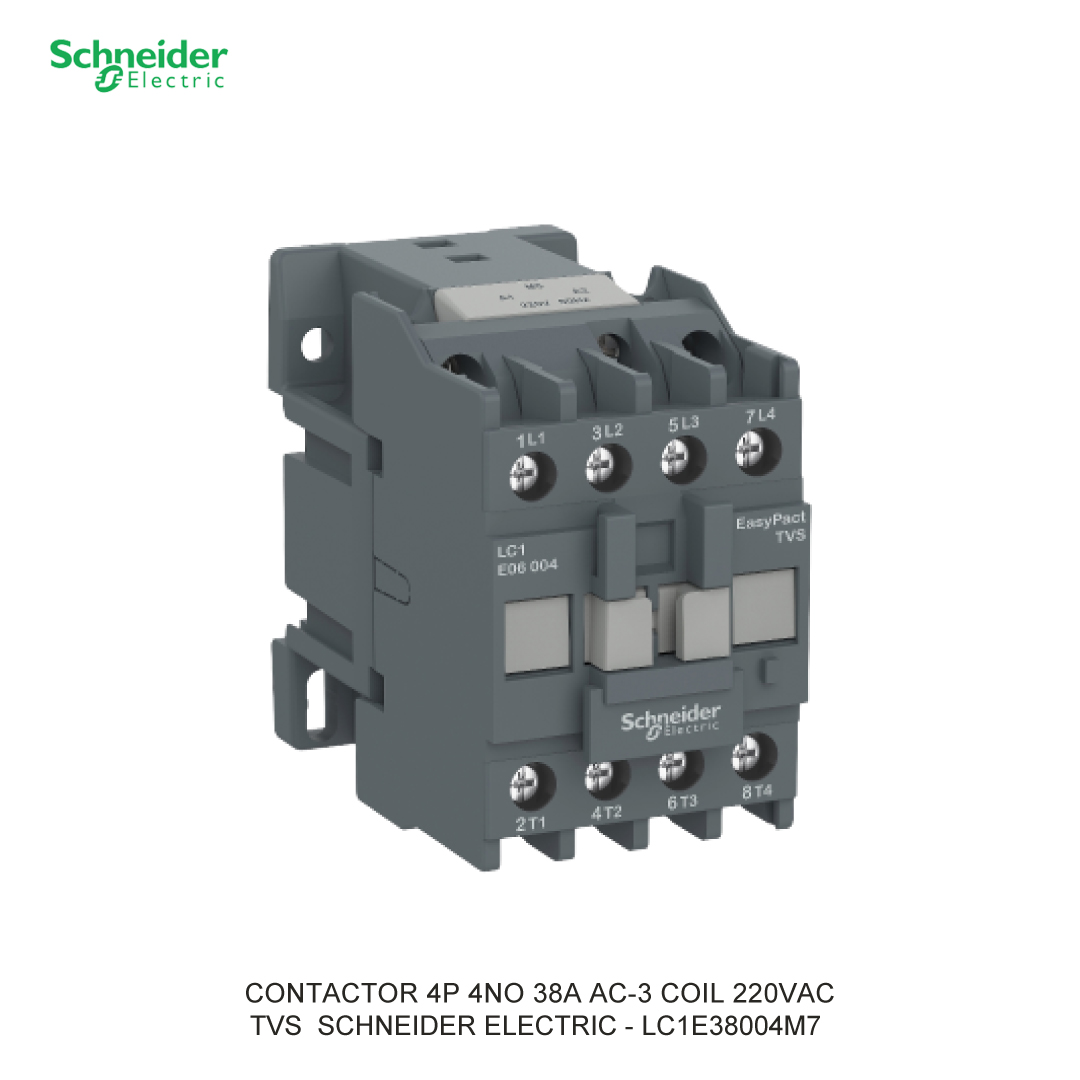 CONTACTOR 4P 38A AC-3 COIL 220VAC 4NO