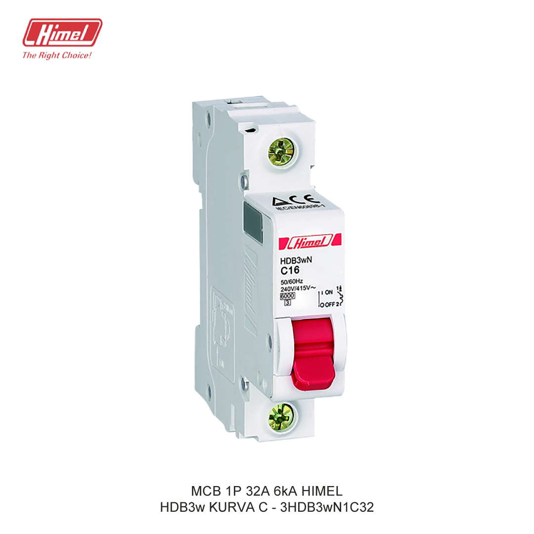 MCB HIMEL HDB3w C 1P 32A 6kA
