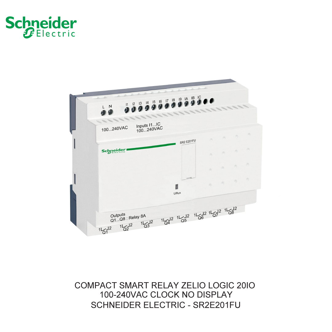 COMPACT SMART RELAY ZELIO LOGIC 20IO 100-240VAC CLOCK NO DISPLAY