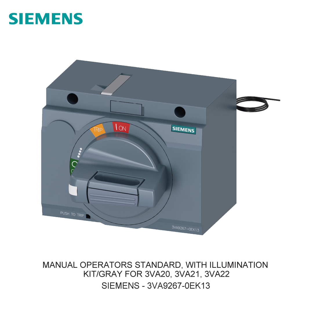 MANUAL OPERATORS STANDARD, WITH ILLUMINATION KIT/GRAY FOR 3VA20, 3VA21, 3VA22