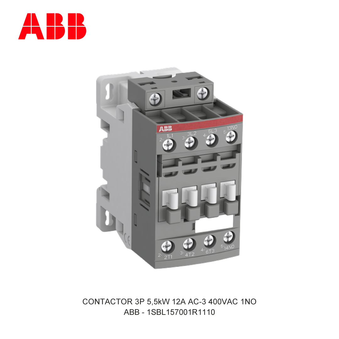 CONTACTOR 3P 5.5kW 12A AC-3 24-60VAC 20-60VDC 400V COIL 1NO