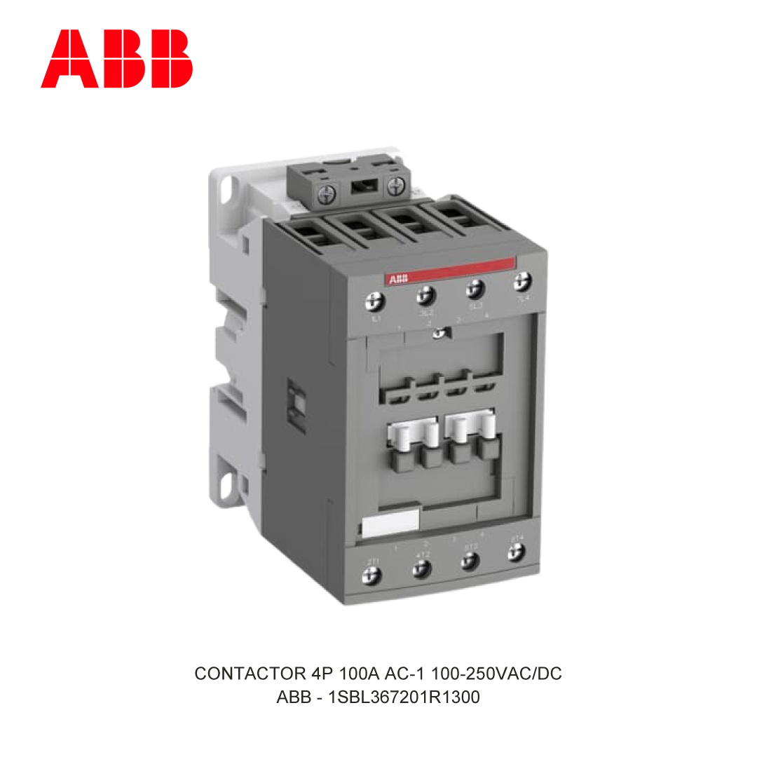 CONTACTOR 4P 100A AC-1 100-250V AC/DC