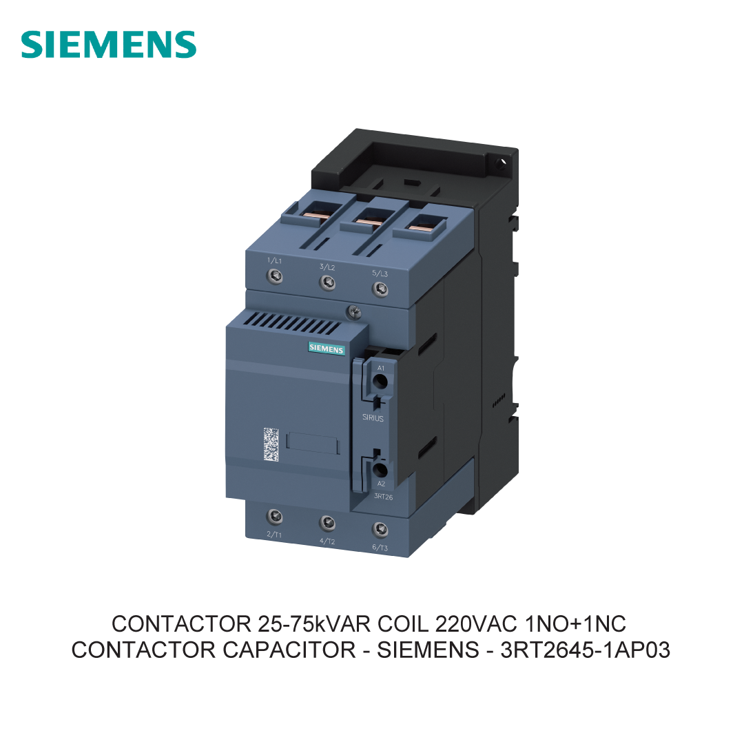 CONTACTOR 25-75kVAR COIL 220VAC 1NO+1NC
