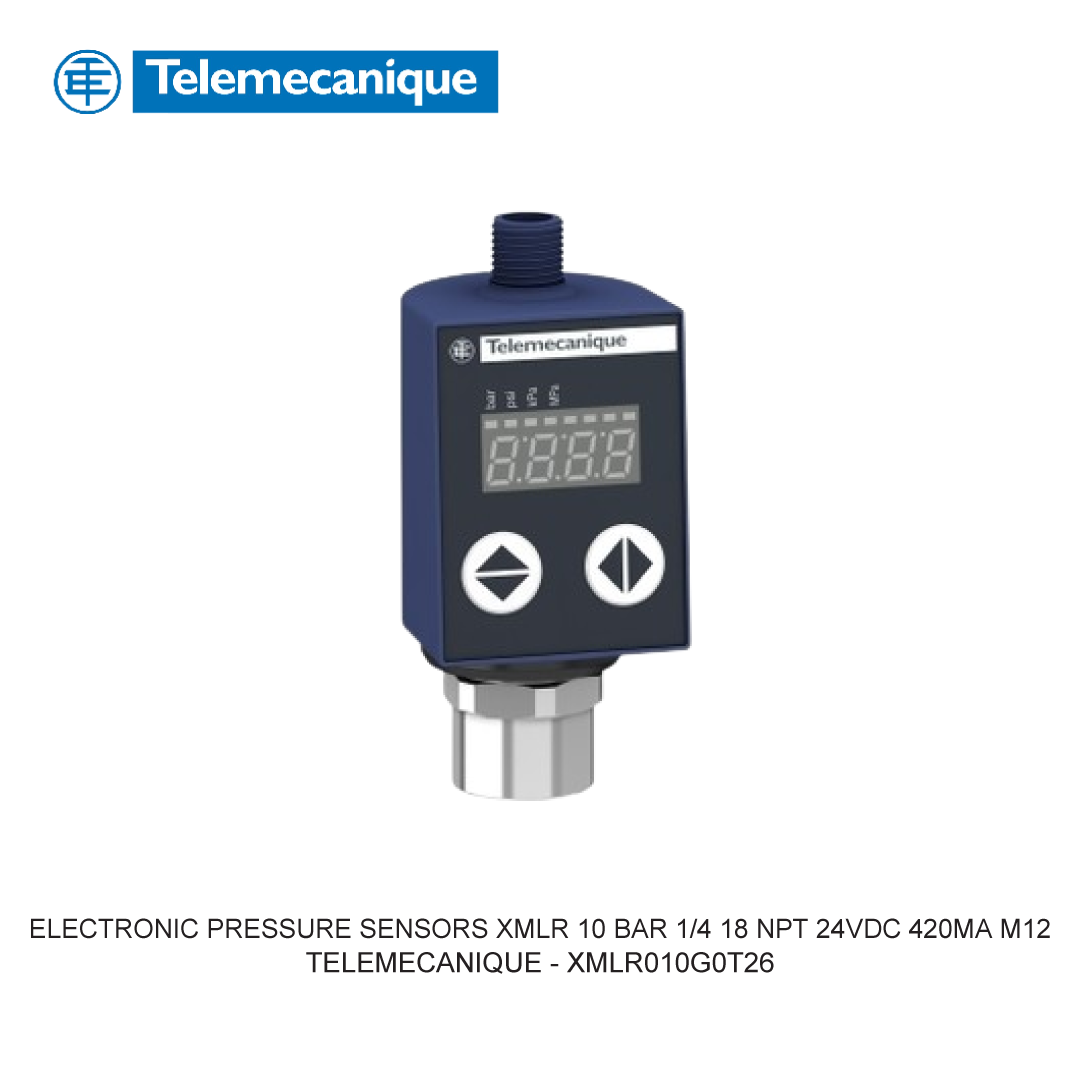 ELECTRONIC PRESSURE SENSORS XMLR 10 BAR 1/4 18 NPT 24VDC 420MA M12