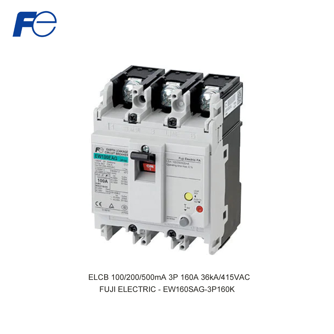 ELCB 100/200/500mA 3P 160A 36kA/415VAC