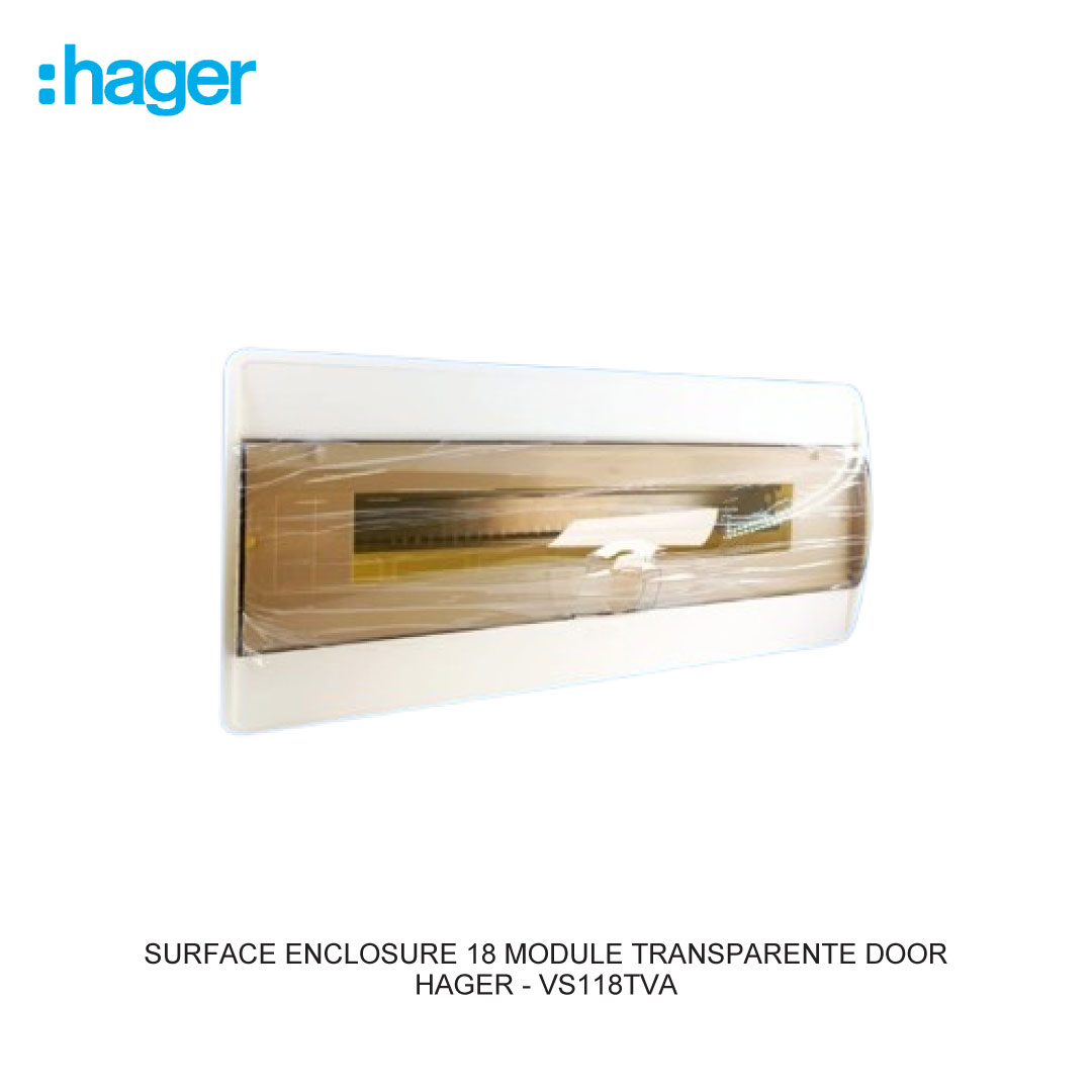 SURFACE ENCLOSURE 18 MODULE TRANSPARENTE DOOR
