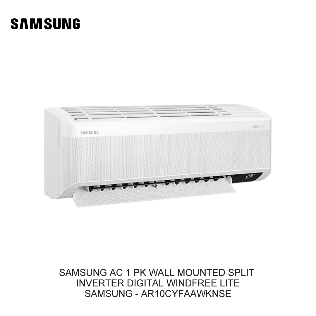 SAMSUNG AC 1 PK WALL MOUNTED SPLIT INVERTER DIGITAL WINDFREE LITE