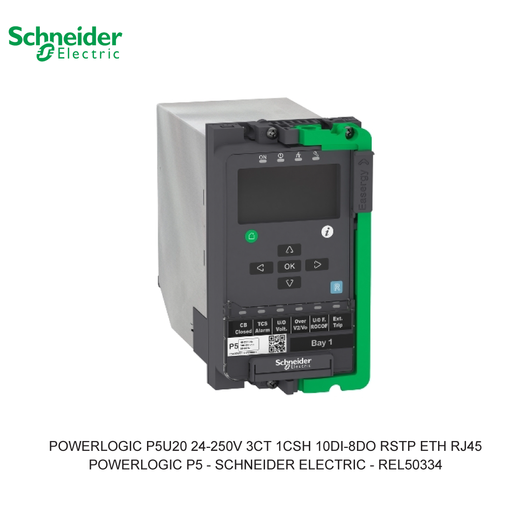 POWERLOGIC P5U20 24-250V 3CT 1CSH 10DI-8DO RSTP ETH RJ45