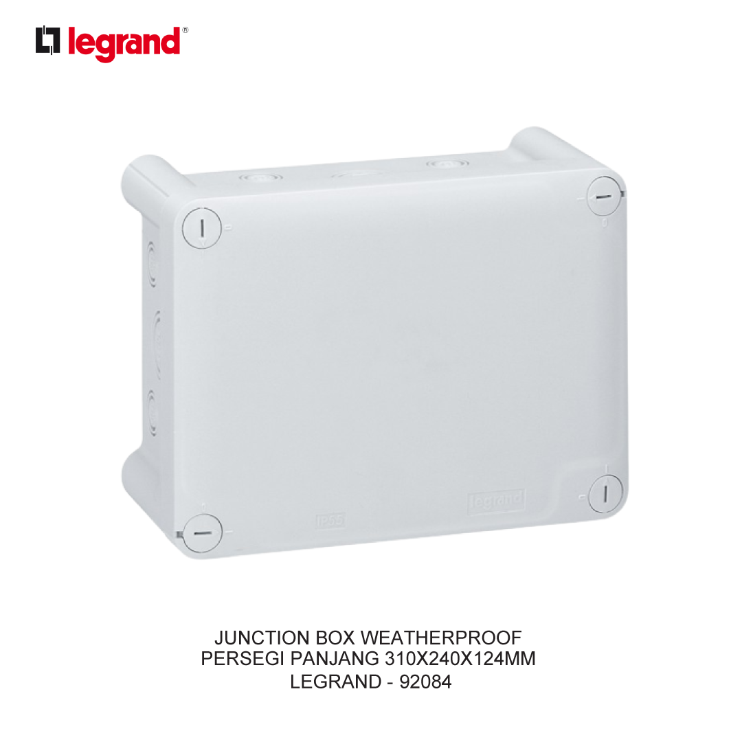 JUNCTION BOX WEATHERPROOF PERSEGI PANJANG 310X240X124MM KNOCK