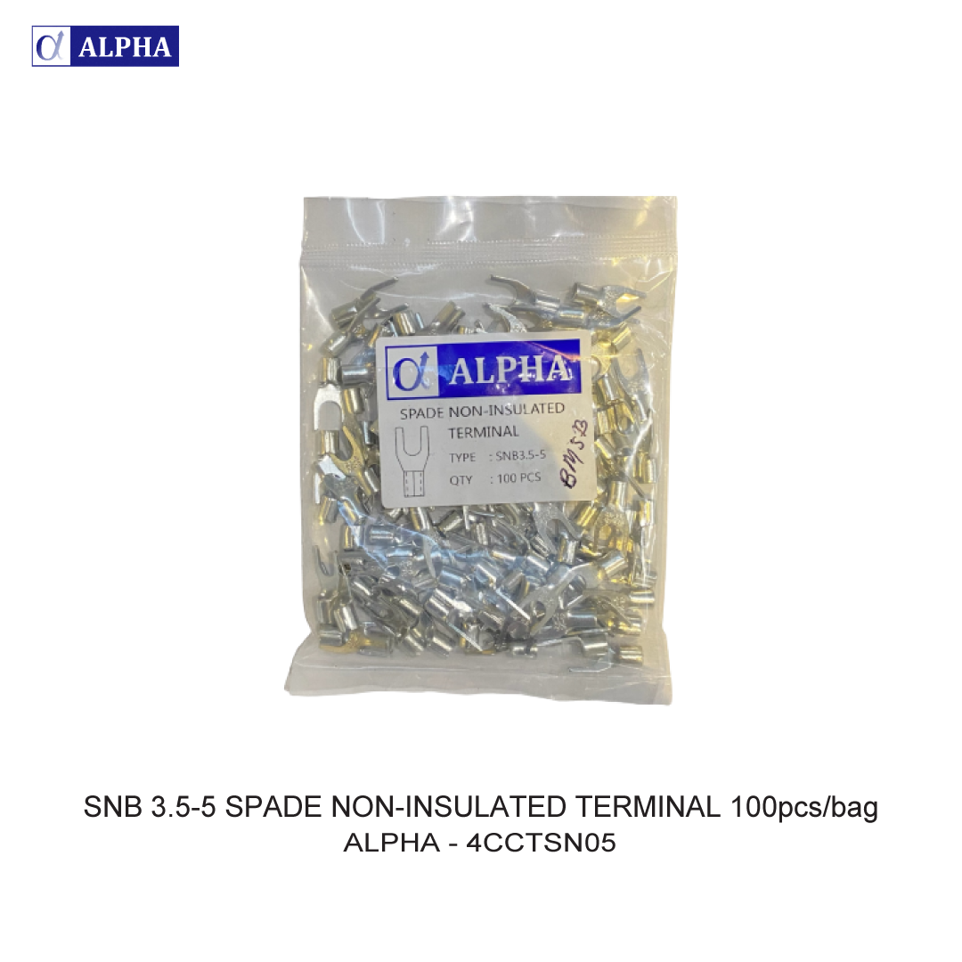 SNB 3.5-5 SPADE NON-INSULATED TERMINAL 100pcs/bag