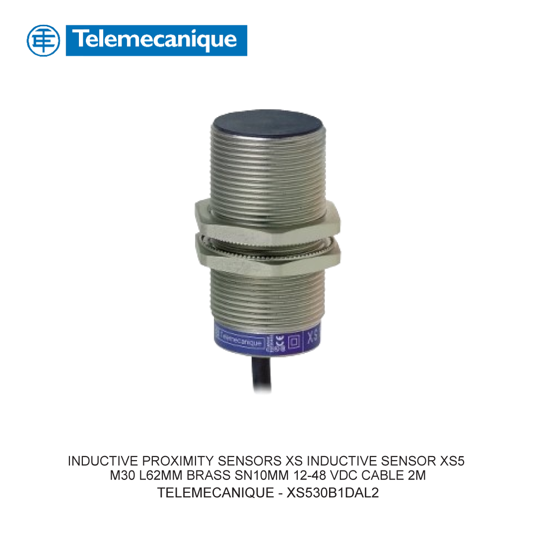 INDUCTIVE SENSOR XS5 M30 L62MM BRASS SN10MM 12-48 VDC CABLE 2M
