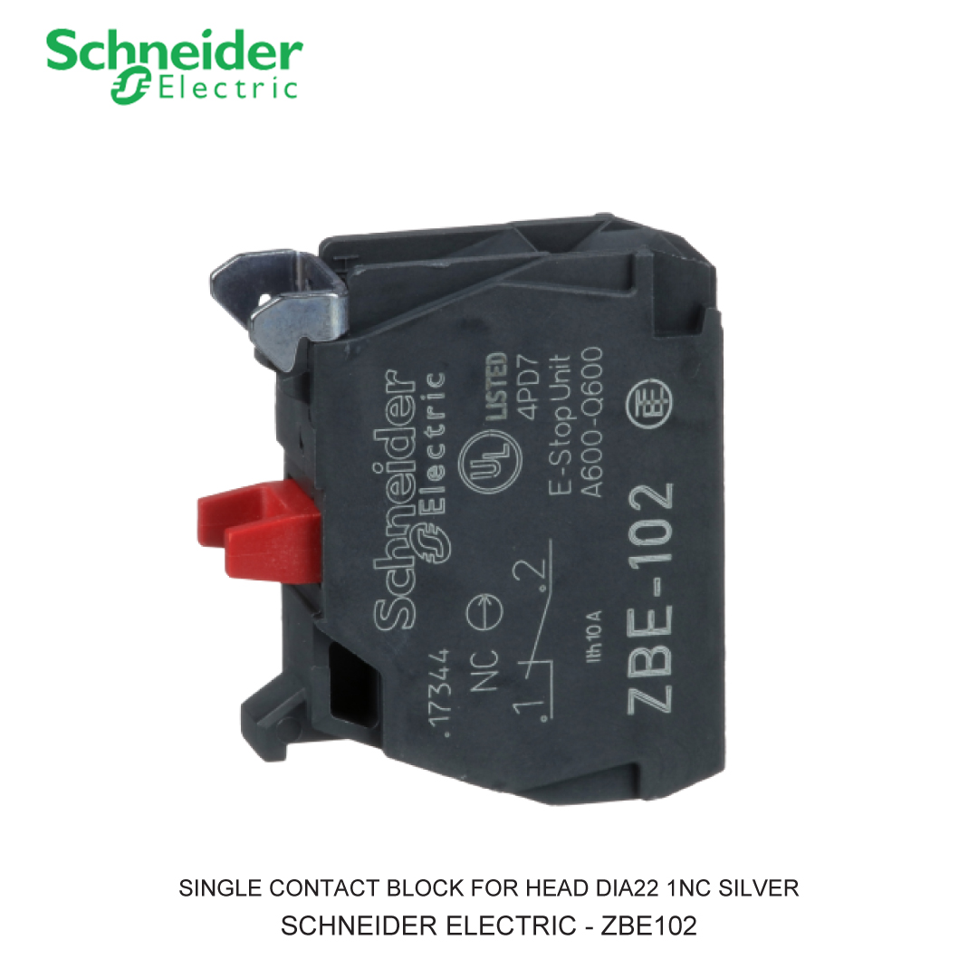 SINGLE CONTACT BLOCK FOR HEAD DIA22 1NC SILVER ALLOY SCREW CLAMP TERMINAL