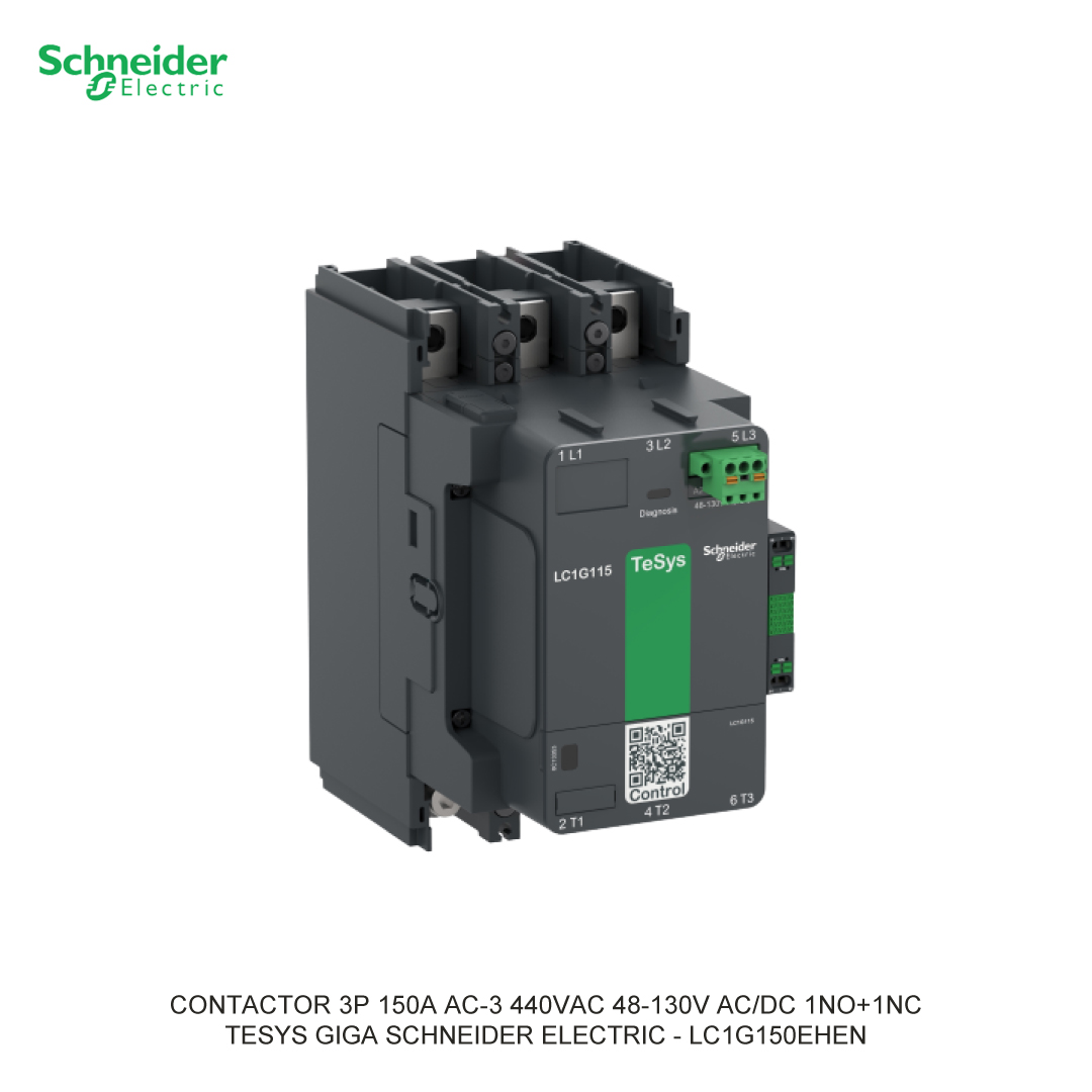 CONTACTOR 3P 150A AC-3 440VAC 48-130V AC/DC 1NO+1NC