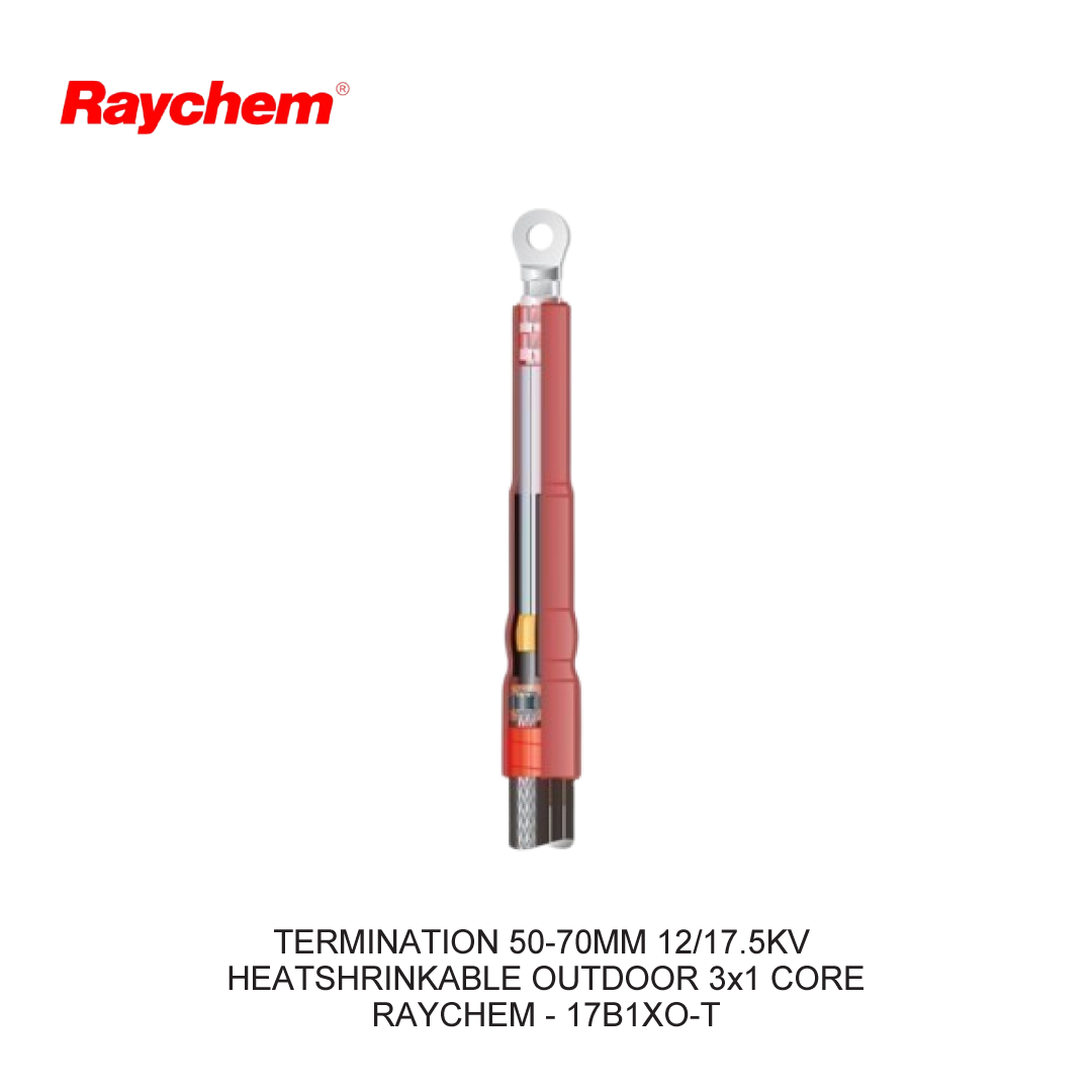 TERMINATION 50-70MM 12/17.5KV HEATSHRINKABLE OUTDOOR 3x1 CORE