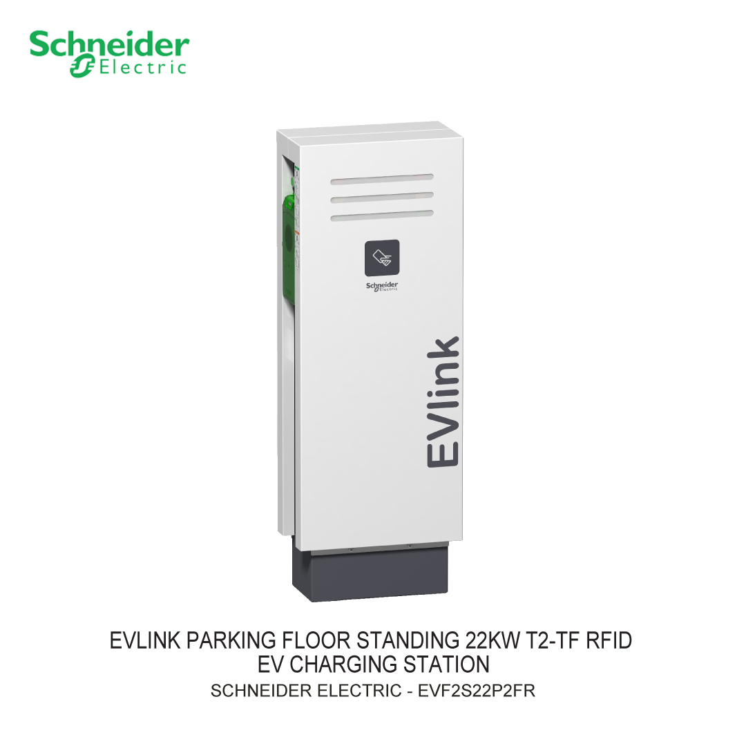 EVLINK PARKING FLOOR STANDING 22KW T2-TF RFID EV CHARGING STATION