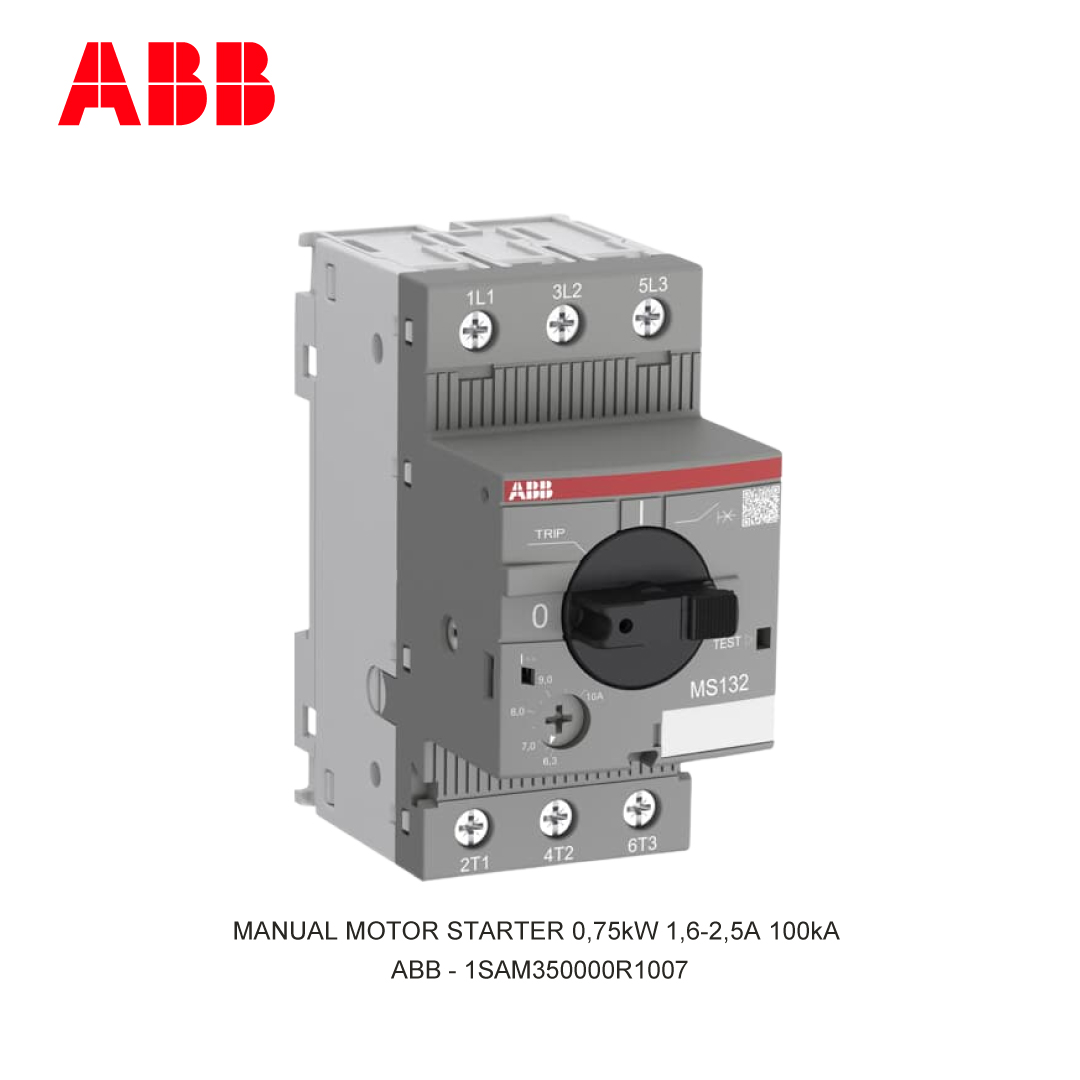 MANUAL MOTOR STARTER 0,75kW 1,6-2,5A 100kA