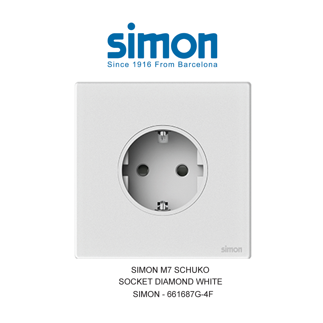 SIMON SCHUKO SOCKET DIAMOND WHITE