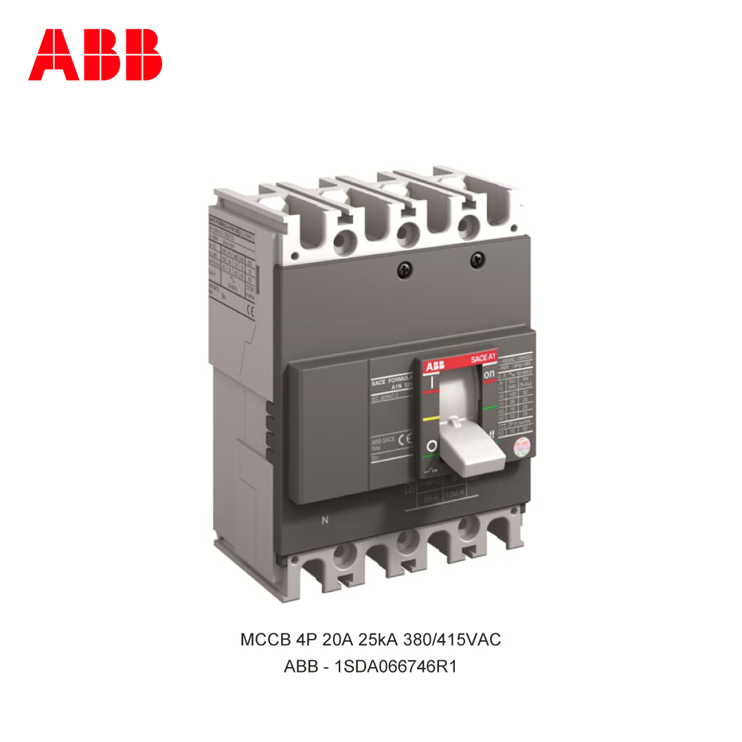MCCB 4P 20A 25kA 380/415VAC