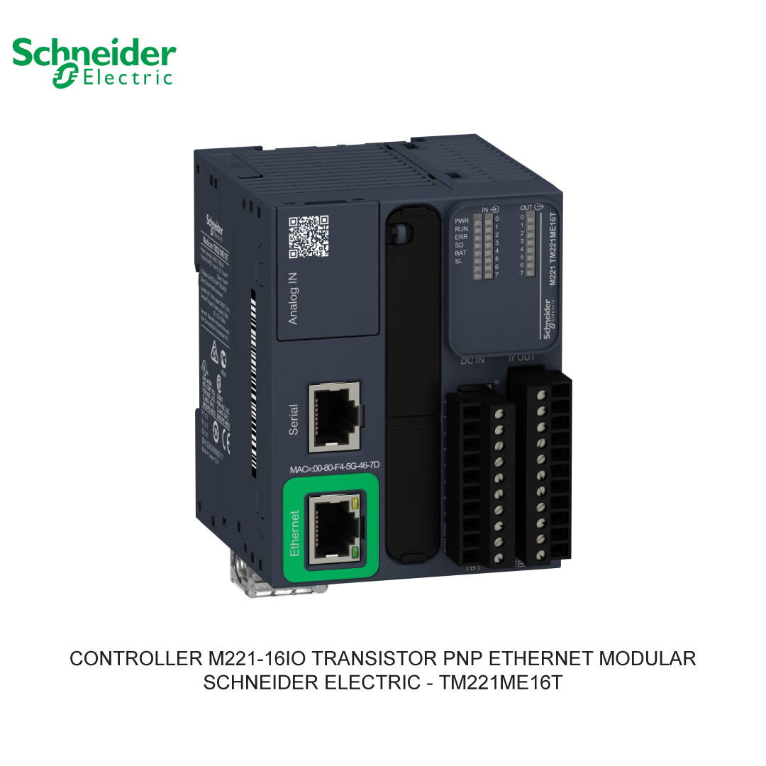 CONTROLLER M221-16IO TRANSISTOR PNP ETHERNET MODULAR