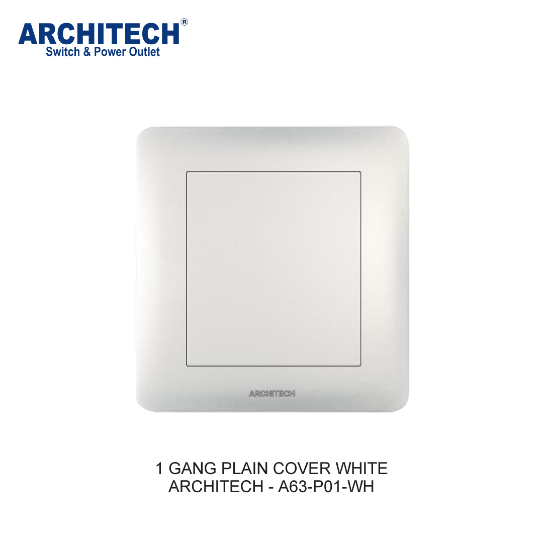 1 GANG PLAIN COVER WHITE