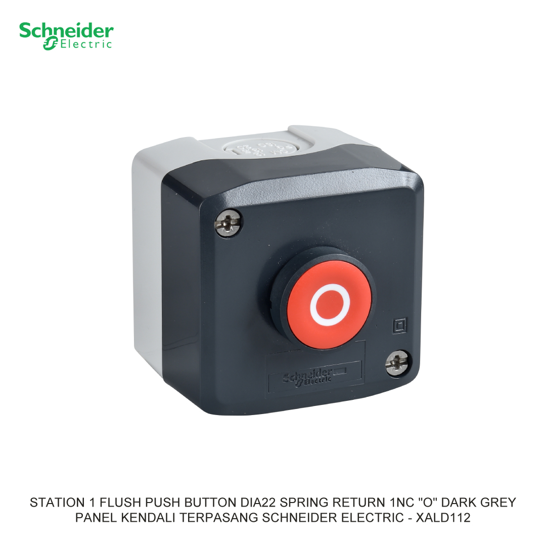 STATION 1 FLUSH PUSH BUTTON DIA22 SPRING RETURN 1NC