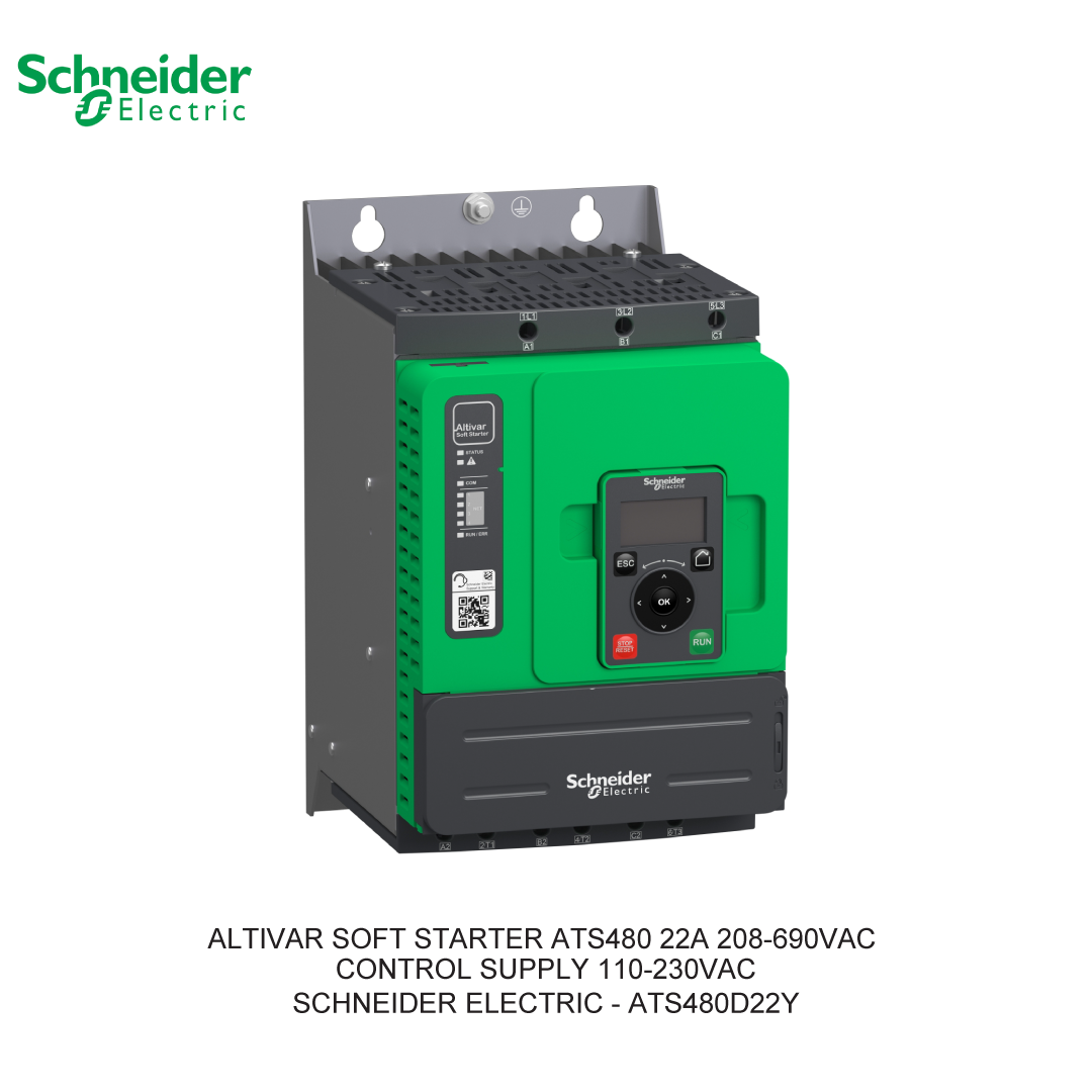 ALTIVAR SOFT STARTER ATS480 22A 208-690VAC CONTROL SUPPLY 110-230VAC