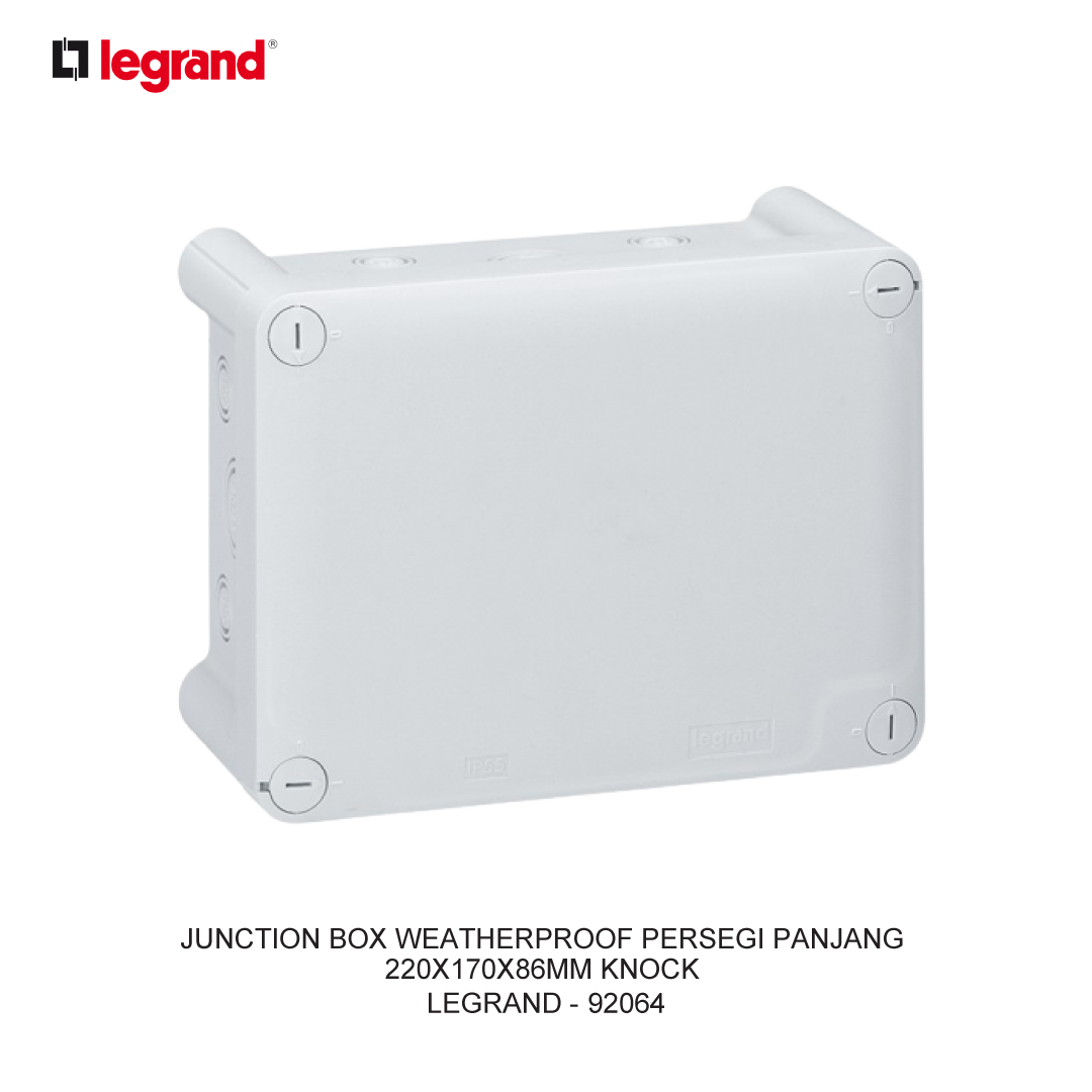 JUNCTION BOX WEATHERPROOF PERSEGI PANJANG 220X170X86MM KNOCK