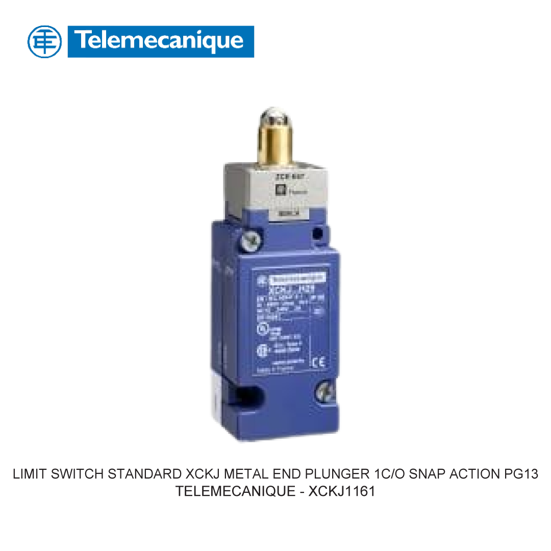 LIMIT SWITCH STANDARD XCKJ METAL END PLUNGER 1C/O SNAP ACTION PG13