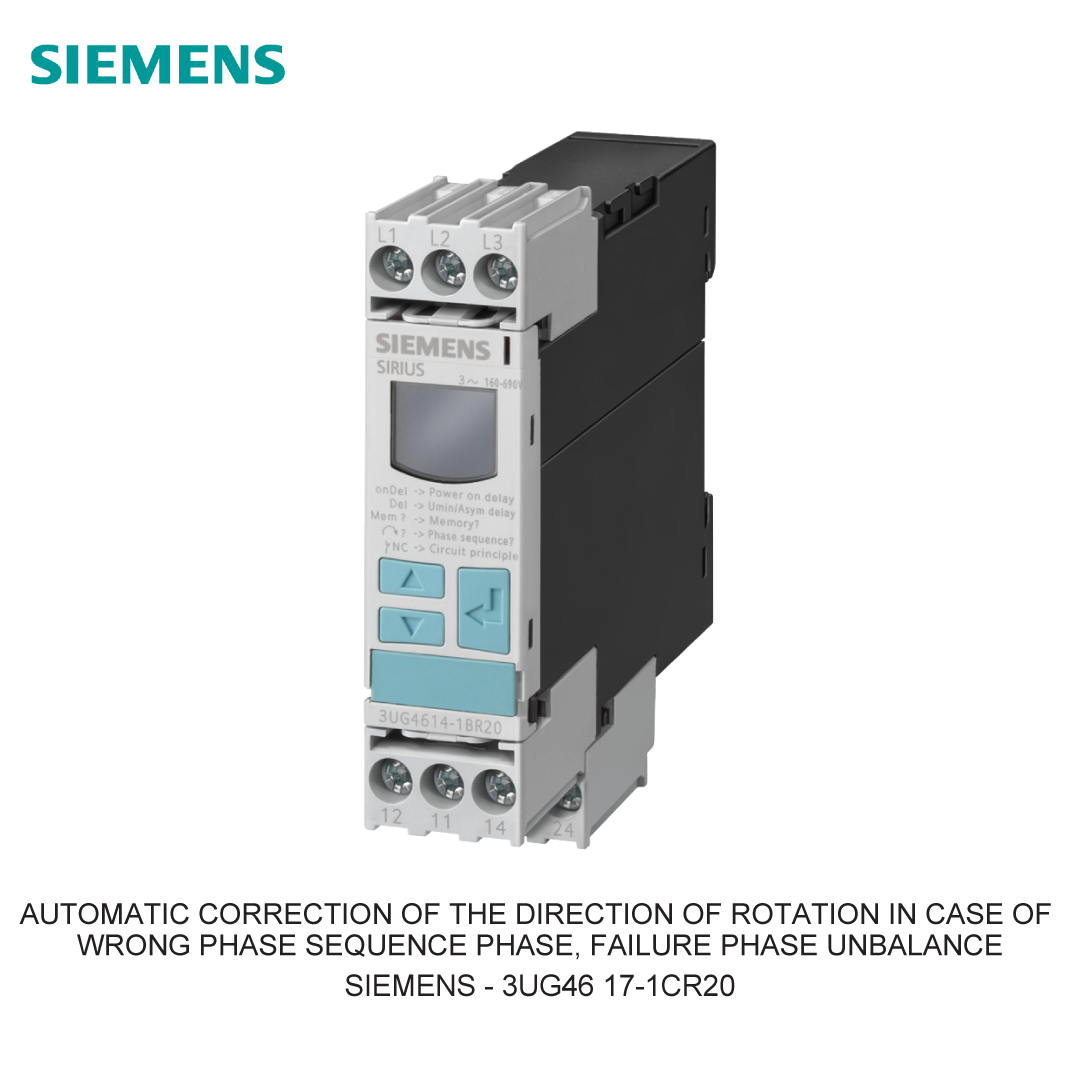 AUTOMATIC CORRECTION OF THE DIRECTION OF ROTATION IN CASE OF WRONG PHASE SEQUENCE PHASE, FAILURE PHASE UNBALANCE