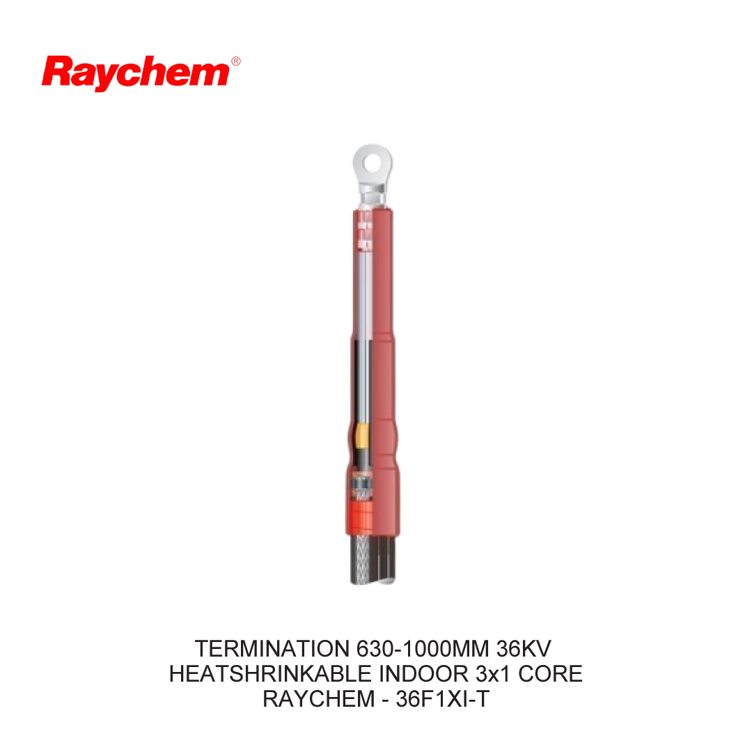 TERMINATION 630-1000MM 36KV HEATSHRINKABLE INDOOR 3x1 CORE
