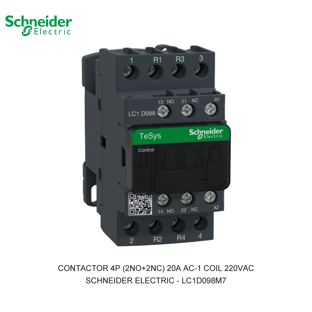 CONTACTOR 4P (2NO+2NC) 20A AC-1 COIL 220VAC