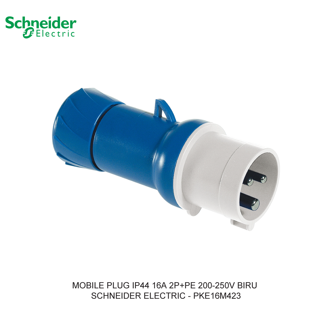 MOBILE PLUG IP44 16A 2P+PE 200-250V BIRU