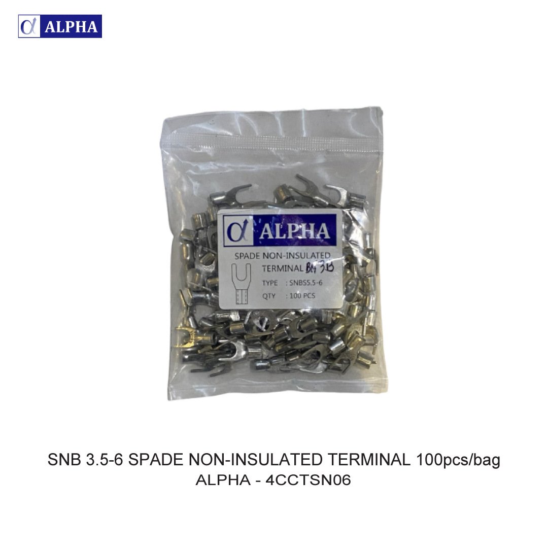 SNB 3.5-6 SPADE NON-INSULATED TERMINAL 100pcs/bag