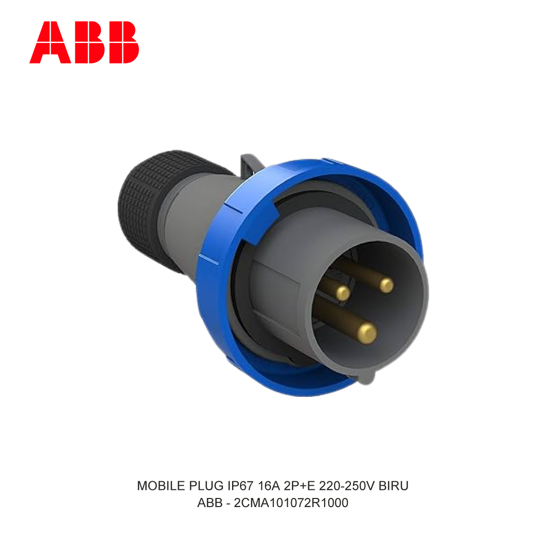 MOBILE PLUG IP67 16A 2P+E 220-250V BIRU