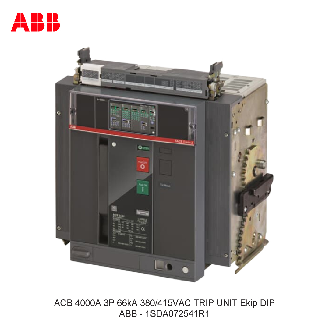 ACB 4000A 3P 66kA 380/415VAC TRIP UNIT Ekip DIP ABB