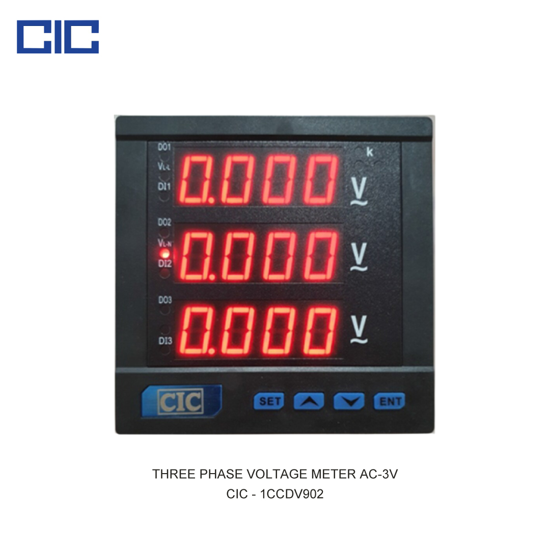 THREE PHASE VOLTAGE METER AC-3V