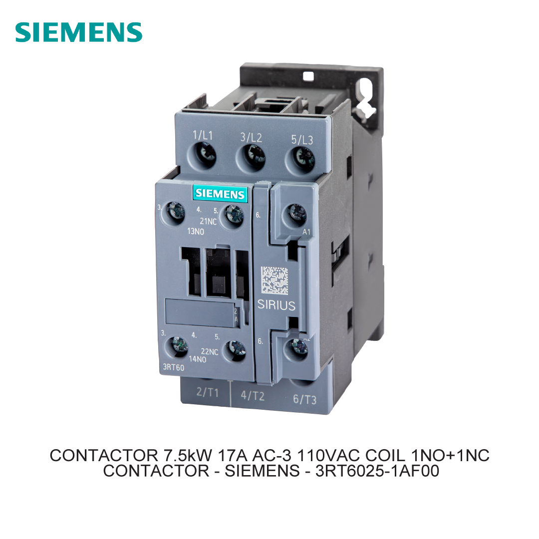 CONTACTOR 7.5kW 17A AC-3 110VAC COIL 1NO+1NC