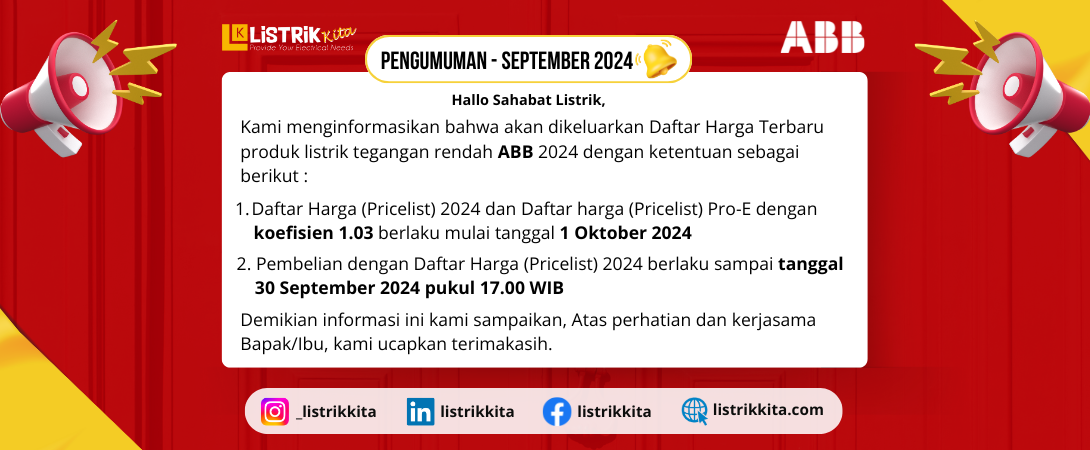 INFORMASI KENAIKAN HARGA PRODUK  ABB OKTOBER 2024