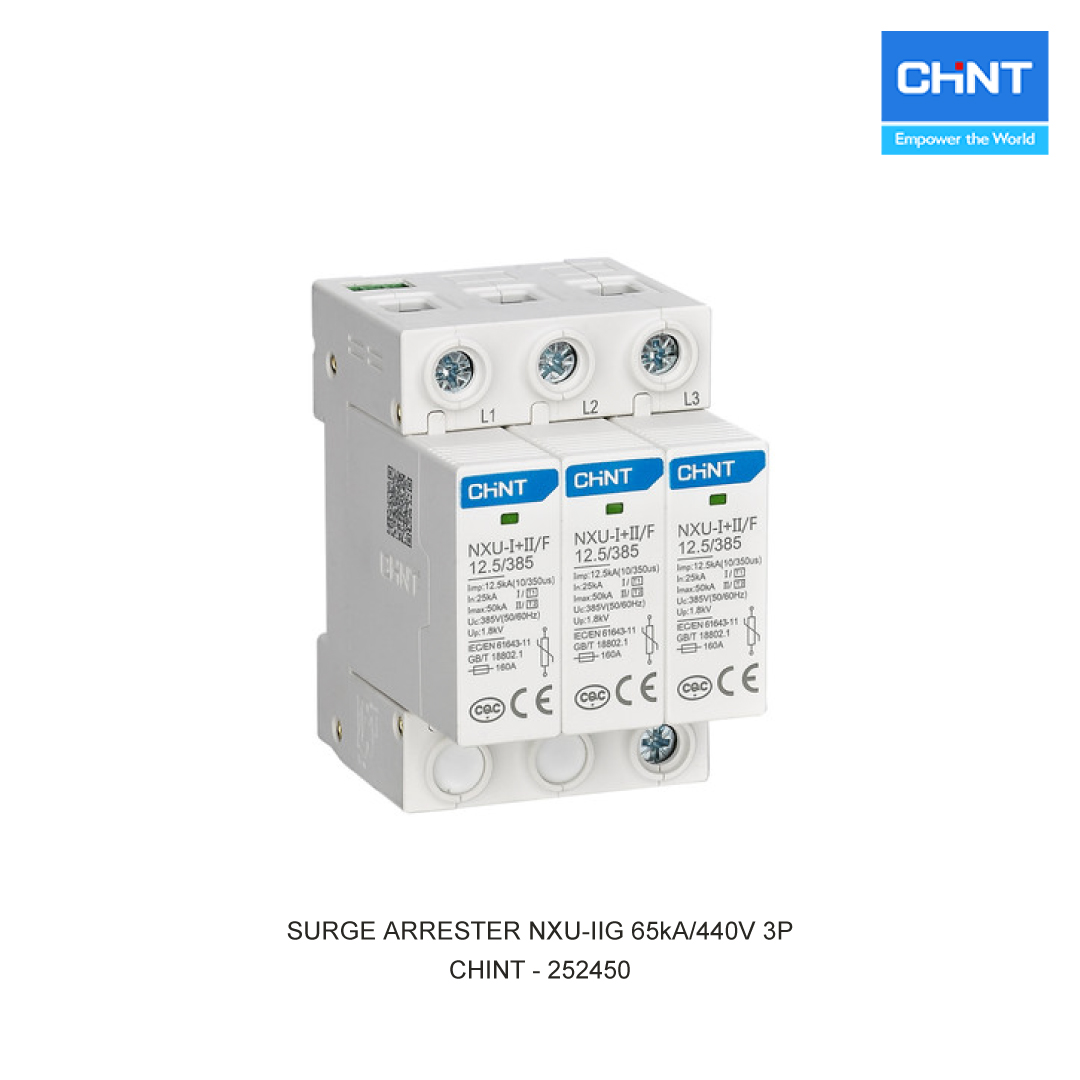 SURGE ARRESTER NXU-IIG 65kA/440V 3P