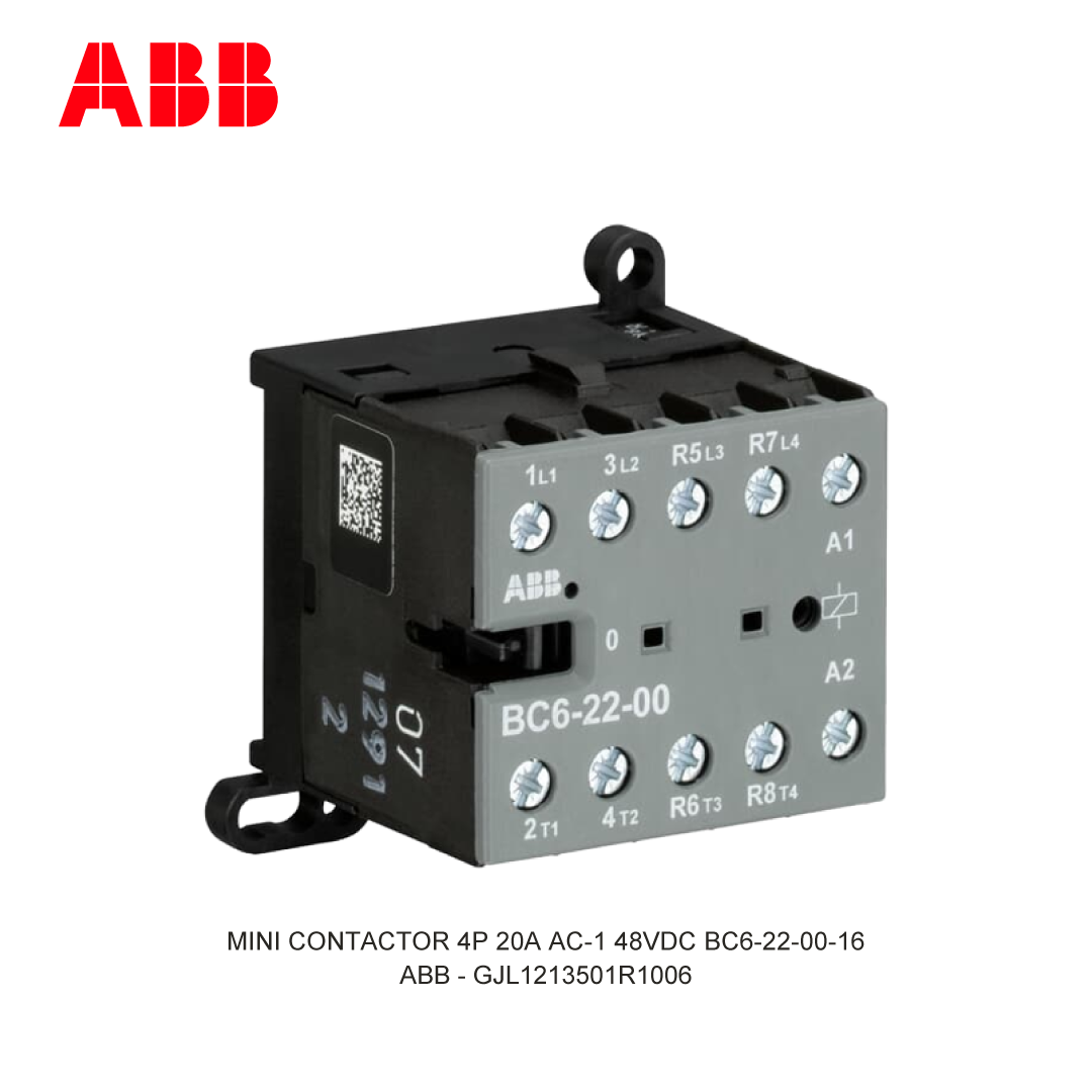 MINI CONTACTOR 4P 20A AC-1 48VDC BC6-22-00-16