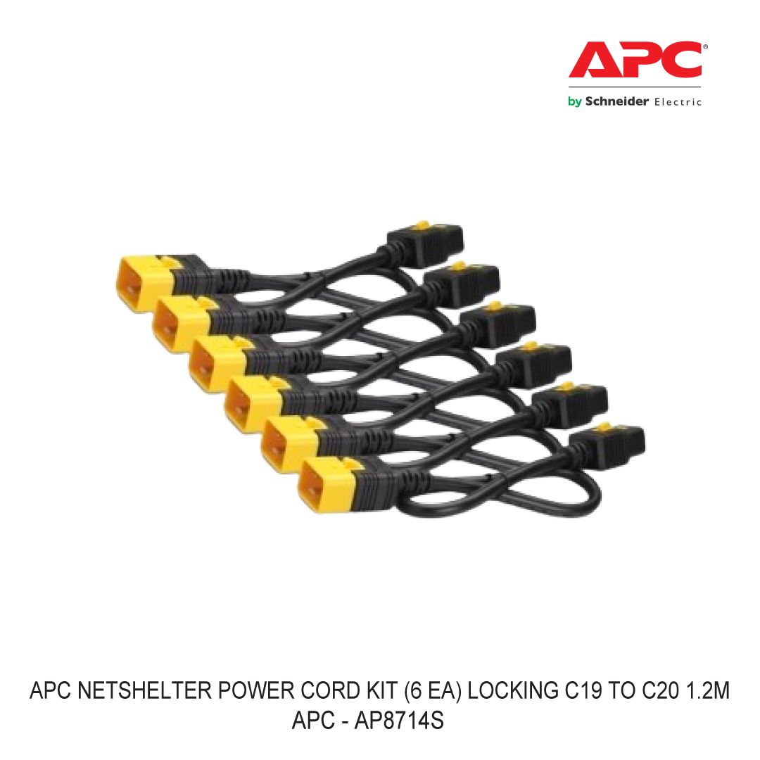 APC NETSHELTER POWER CORD KIT (6 EA) LOCKING C19 TO C20 1.2M