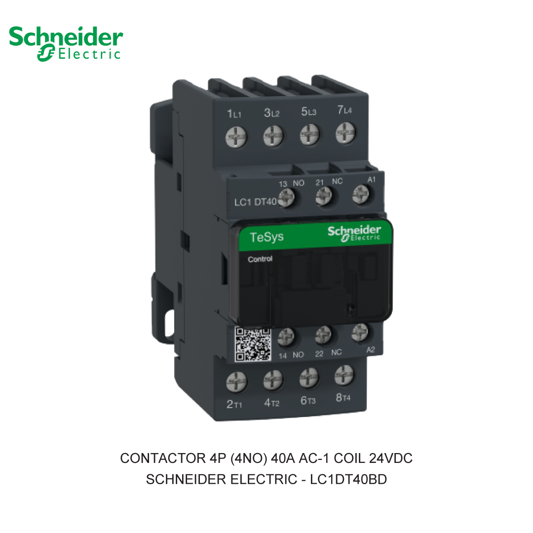 CONTACTOR 4P (4NO) 40A AC-1 COIL 24VDC