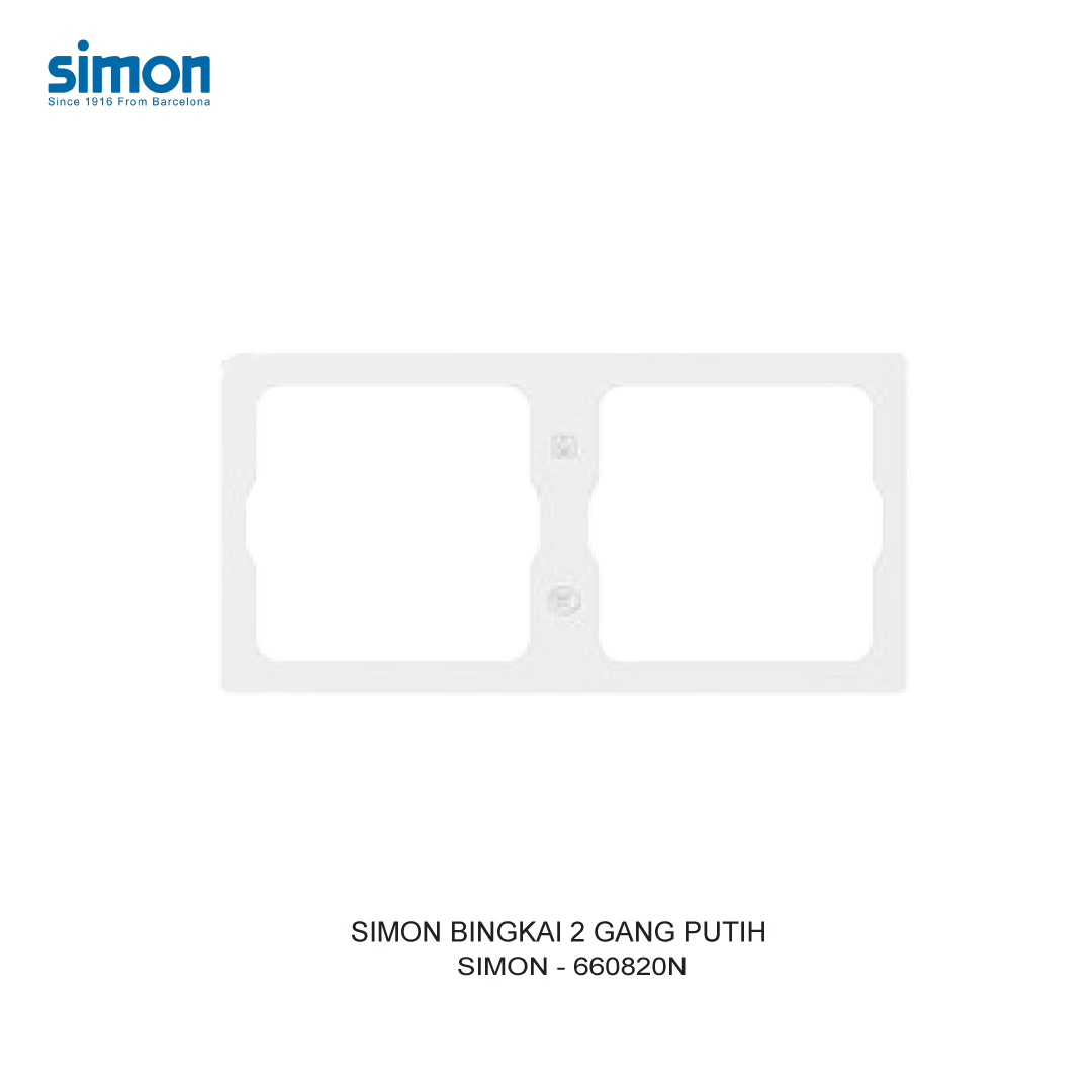 SIMON 2 GANG FRAME WHITE
