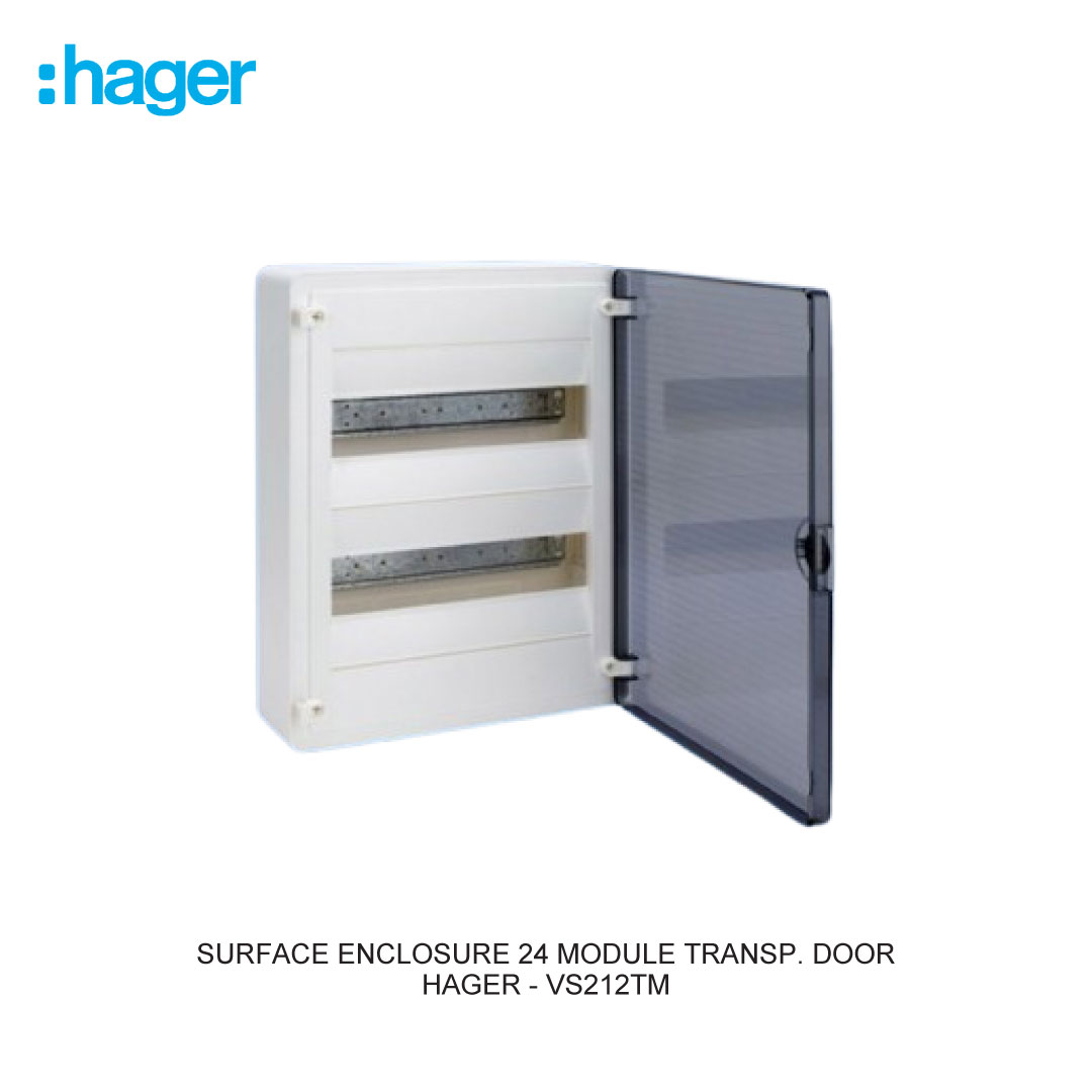 SURFACE ENCLOSURE 24 MODULE TRANSP. DOOR