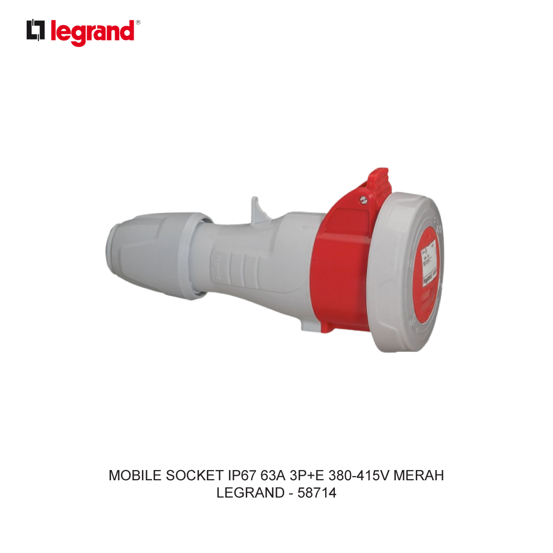 MOBILE SOCKET IP67 63A 3P+E 380-415V RED
