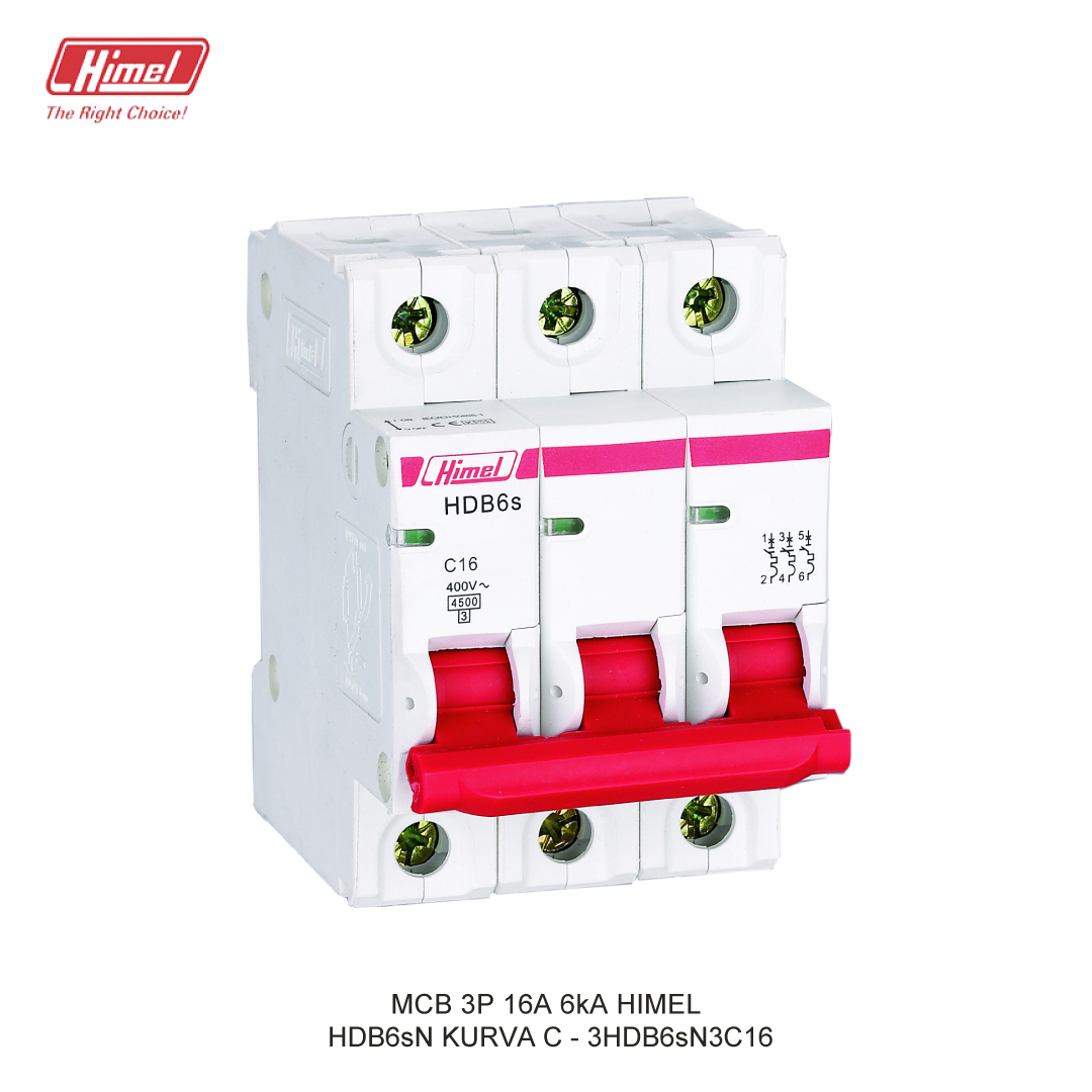 MCB HIMEL HDB6sN C 3P 16A 6kA